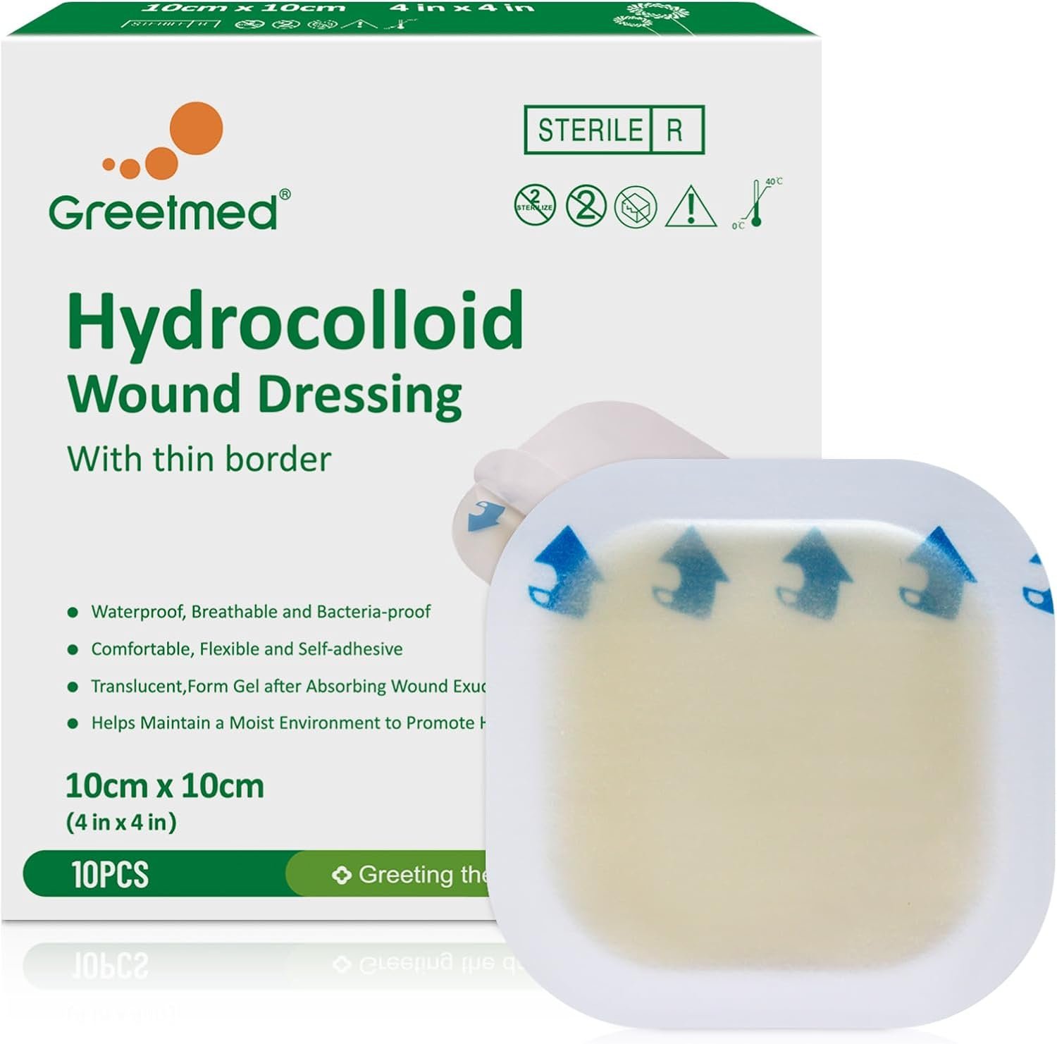 Hydrocolloid Bandages 4″ x 4&...