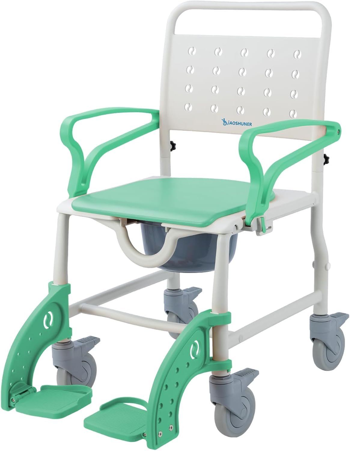 Rolling Shower Chair, Bedside Commo...