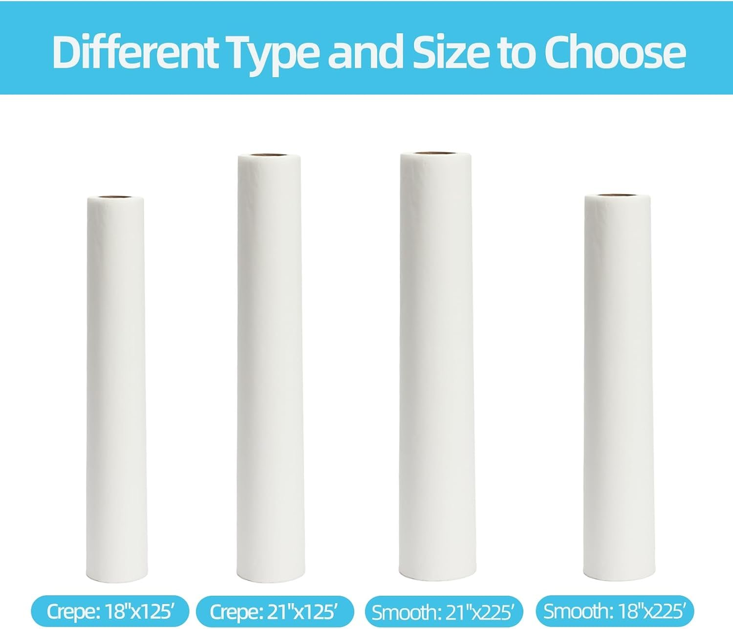 Jointown Exam Table Paper, Crepe Table Paper 21 in X 125 ft, Case of 12 Rolls-Barrier Protection-Independent Plastic Package-Hygienic, Disposable, Reliable For Medical, Exam And Chiropractic Tables - Image 7