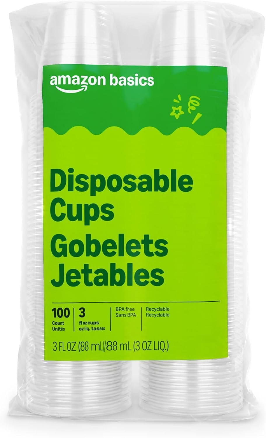Amazon Basics Mini Disposable Clear...