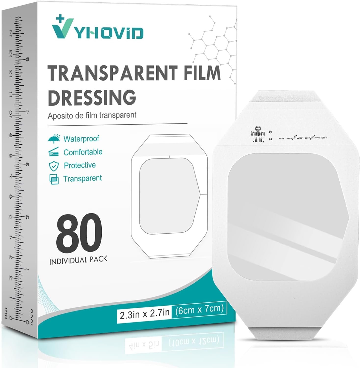 80 Packs Transparent Film Dressing ...