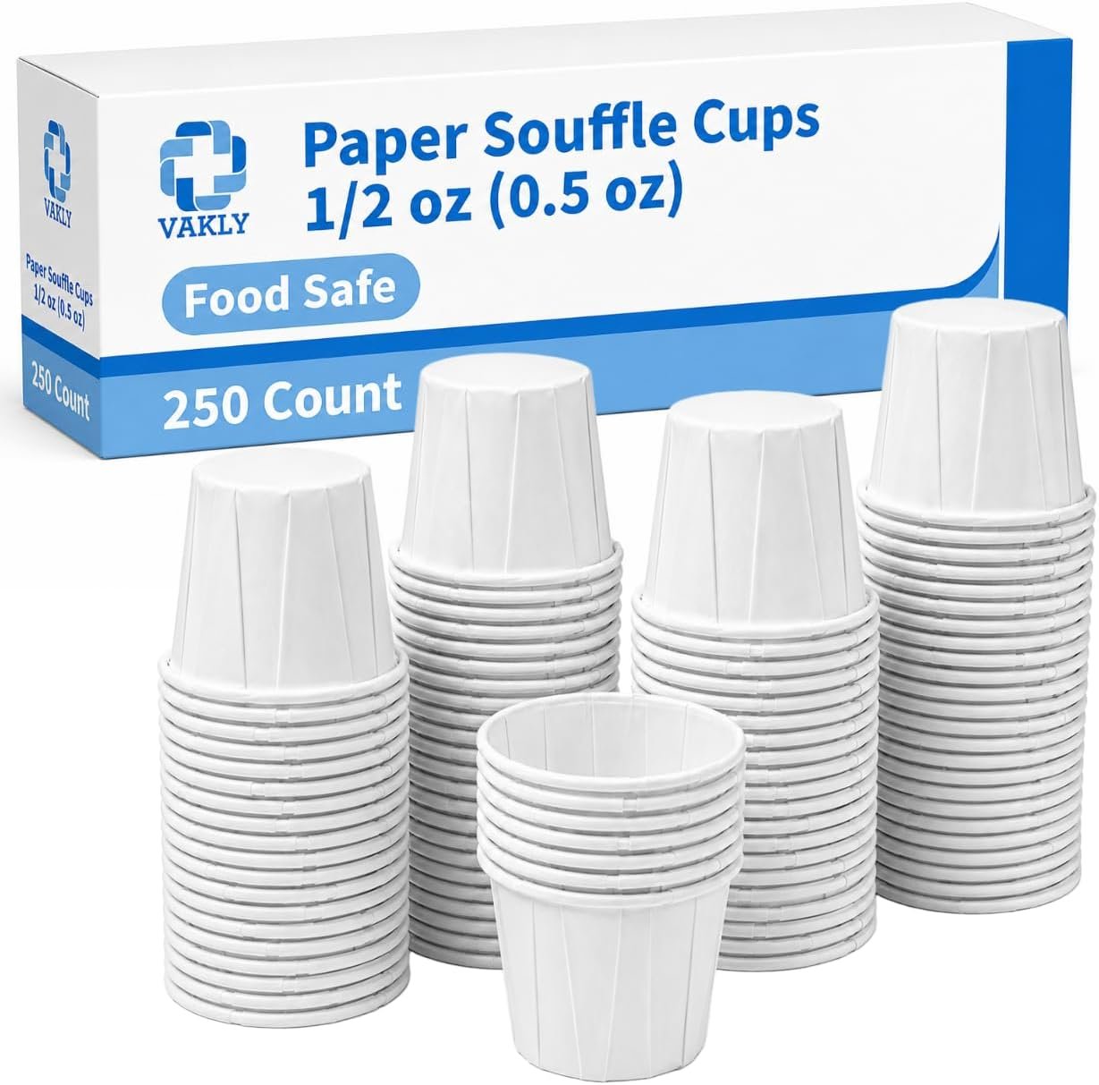 Vakly Paper Souffle Cups 0.5 oz Dis...