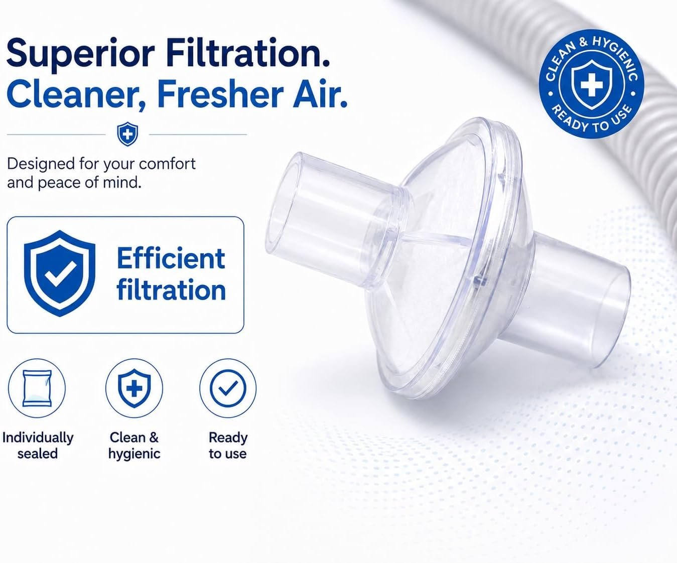 Aveen Inline 8-Pack CPAP Filters - Universal Fit for CPAP and BiPAP Machines and CPAP Hoses- Advanced Filtration for Cleaner Air, Easy to Install, Must-Have CPAP Filters. - Image 2