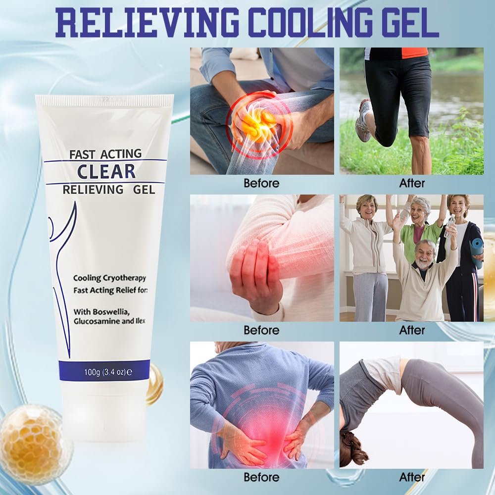 Soothing Cooling Gel 100g,Relieving Body,Sports Soothing Cooling Gel Body Care Lotions,Relieve Muscle Tension,Cooling with Menthol and Frankincense,Fast Absorbing for Women and Men - Image 5