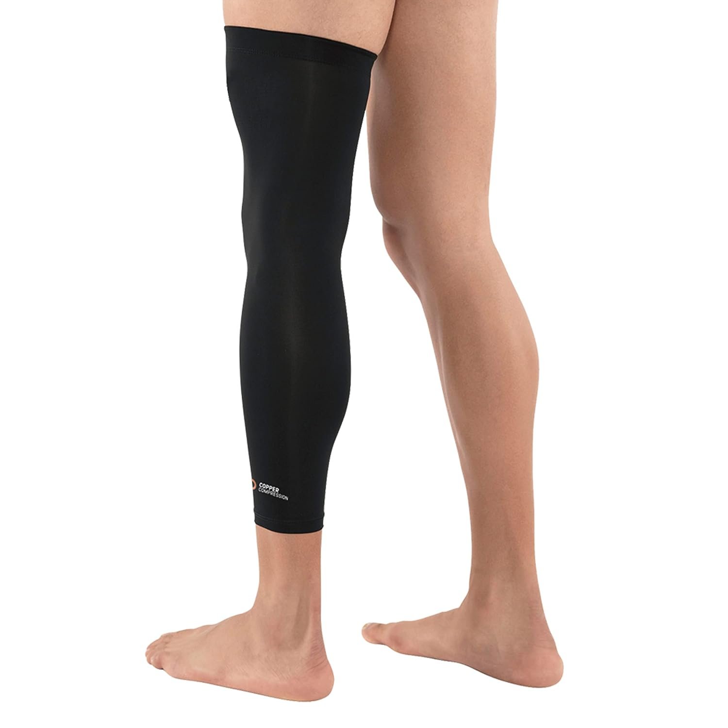 Copper Compression Leg Compression Sleeve - Copper Infused Knee Stabilizer Brace for Running, Meniscus Tear, ACL, MCL, Arthritis, Joint Pain Relief - Thigh & Calf Support for Men & Women - Black - M - Image 6