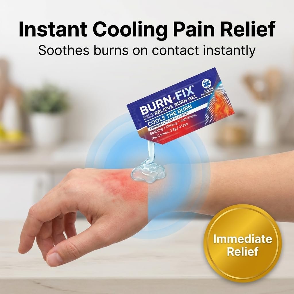 BurnFIX® Burn Gel Packets, First Aid Hydrogel Relief, Minor Burns, 25 Pack - Image 2