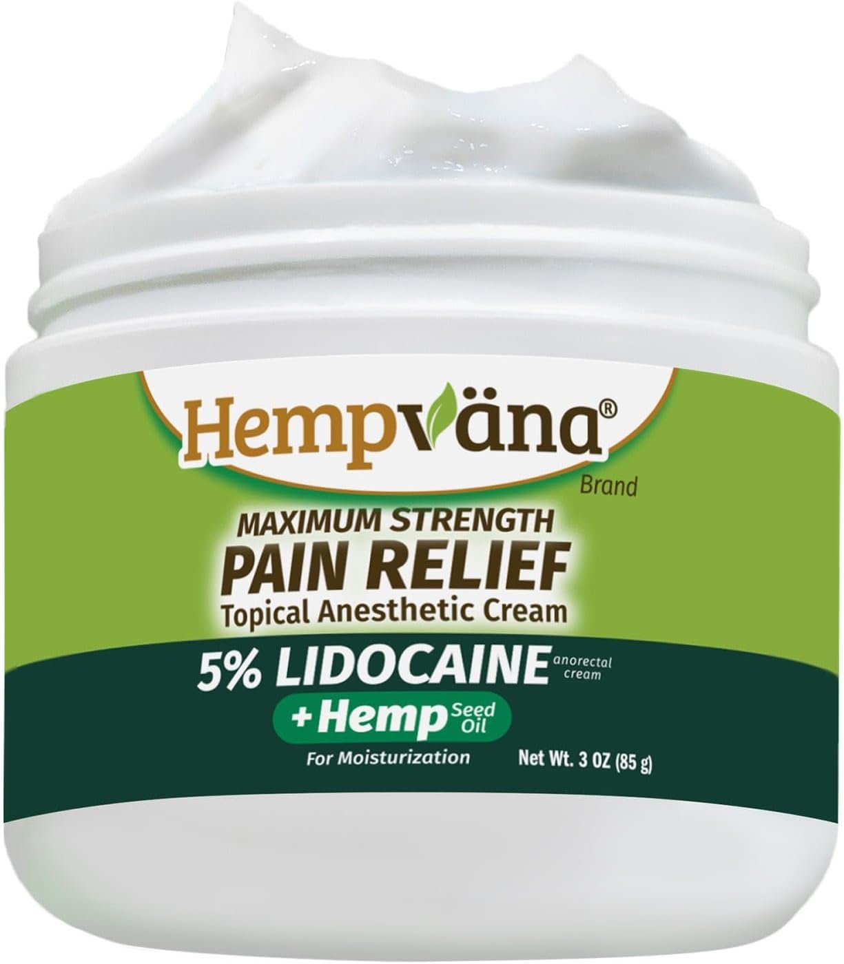 Hempvana Lidocaine 5% Relief Cream,...