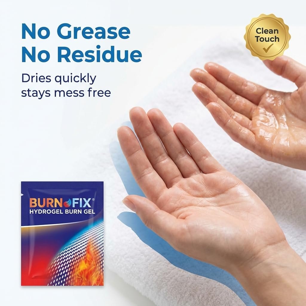 BurnFIX® Burn Gel Packets, First Aid Hydrogel Relief, Minor Burns, 25 Pack - Image 5
