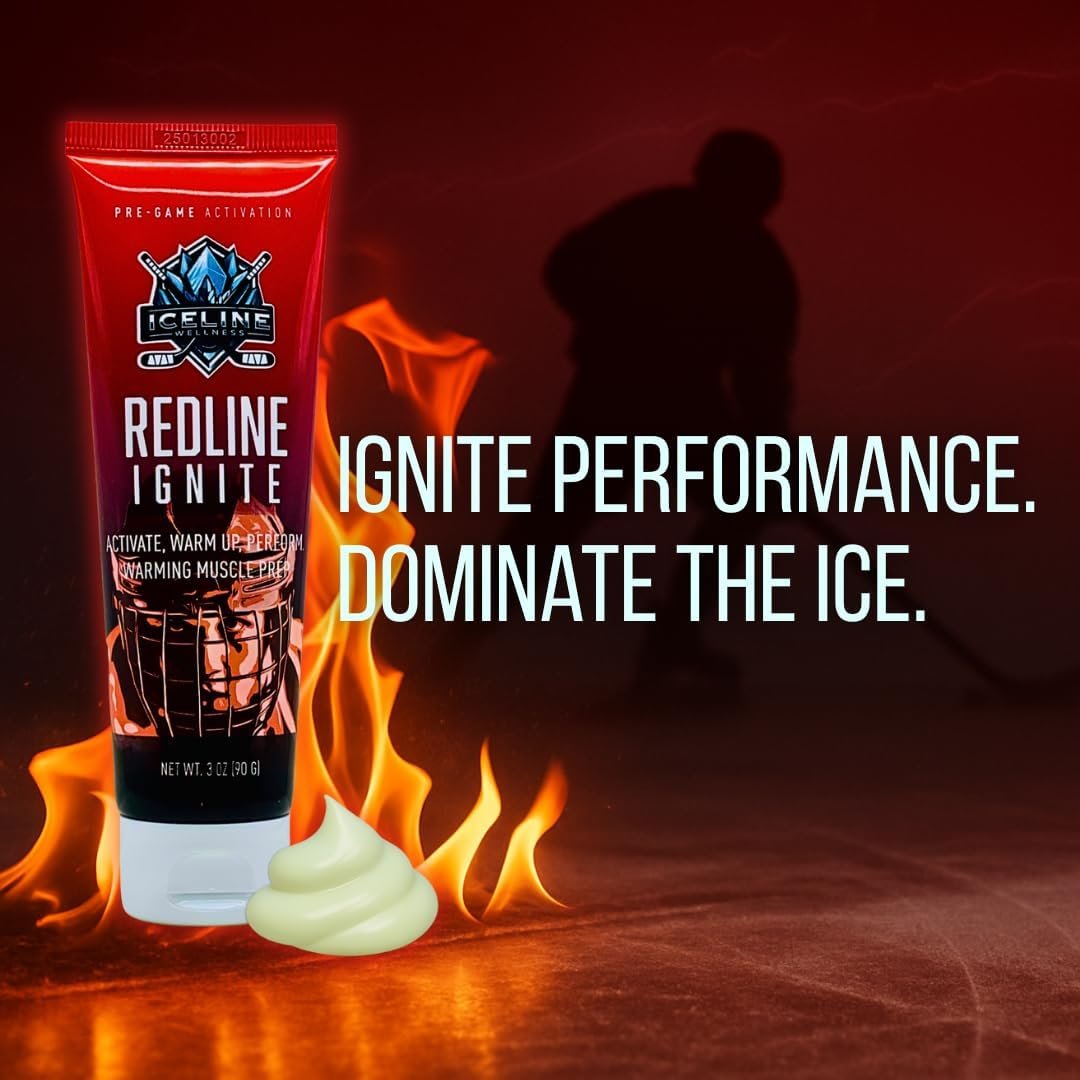 Redline Ignite – Pre-Game Activation Warming Cream for Athletes | Heat Formula to Loosen Muscles & Support Circulation | Hockey, Baseball, Training – Fast-Absorbing – 3 oz - Image 3