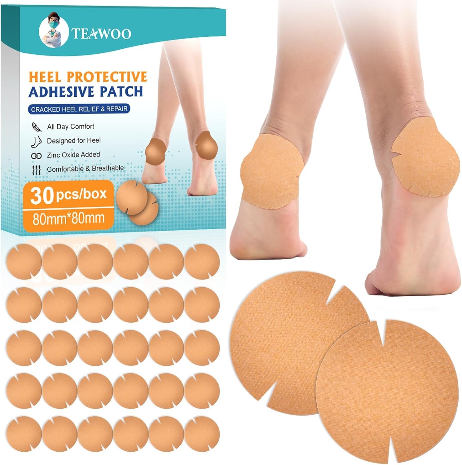 30PCS Patented Cracked Heel Treatme...