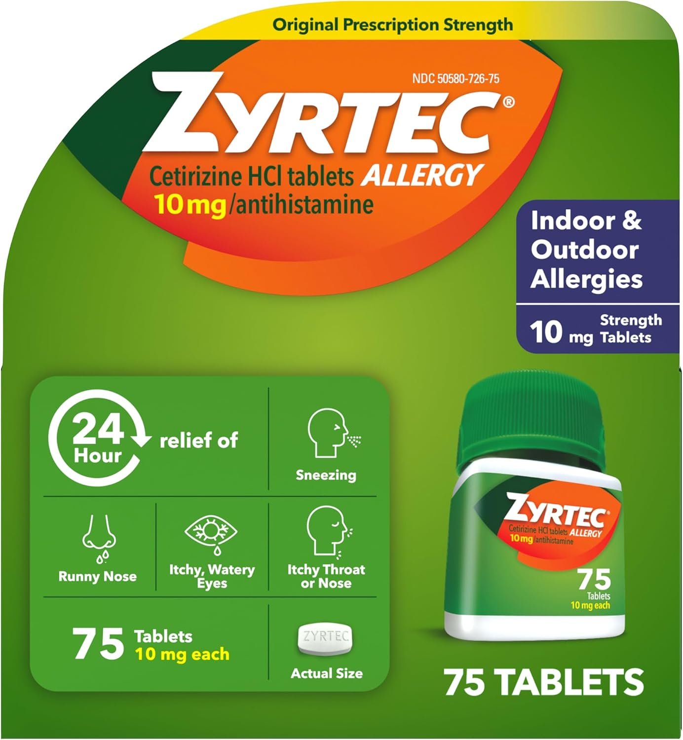 Zyrtec 24-Hour Allergy Relief Table...