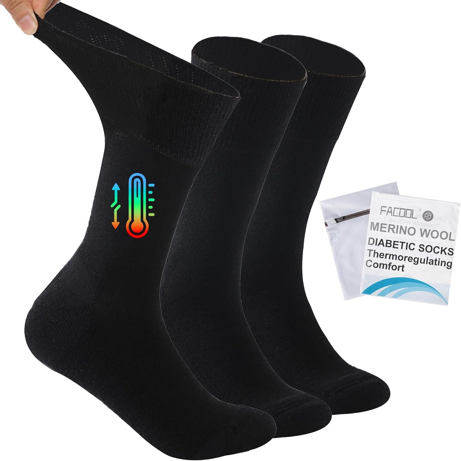 Facool Diabetic Socks for Men Women...