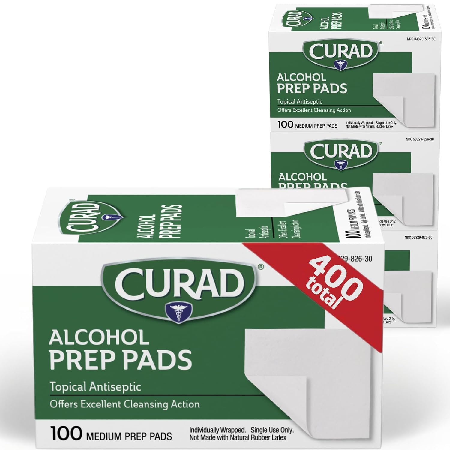 CURAD Alcohol Prep Pads, 400 Count,...