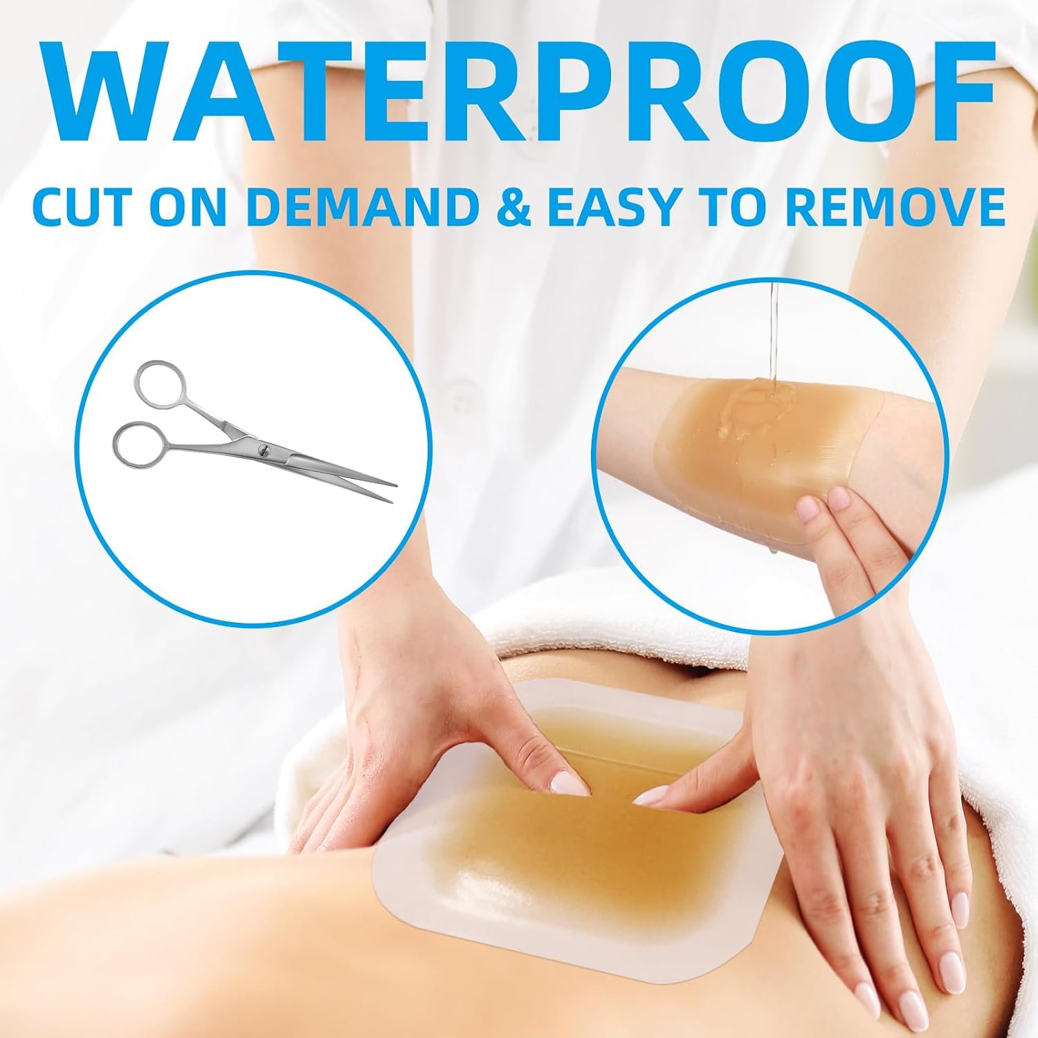 Dr. Med Hydrocolloid Wound Dressing 6"x6"-10 Pack/Box, Waterproof Adhesive Bordered Bandage, for Light Exudate, Abrasions, Pressure Ulcer, Bed Sore, Superficial Wound Care - Image 3