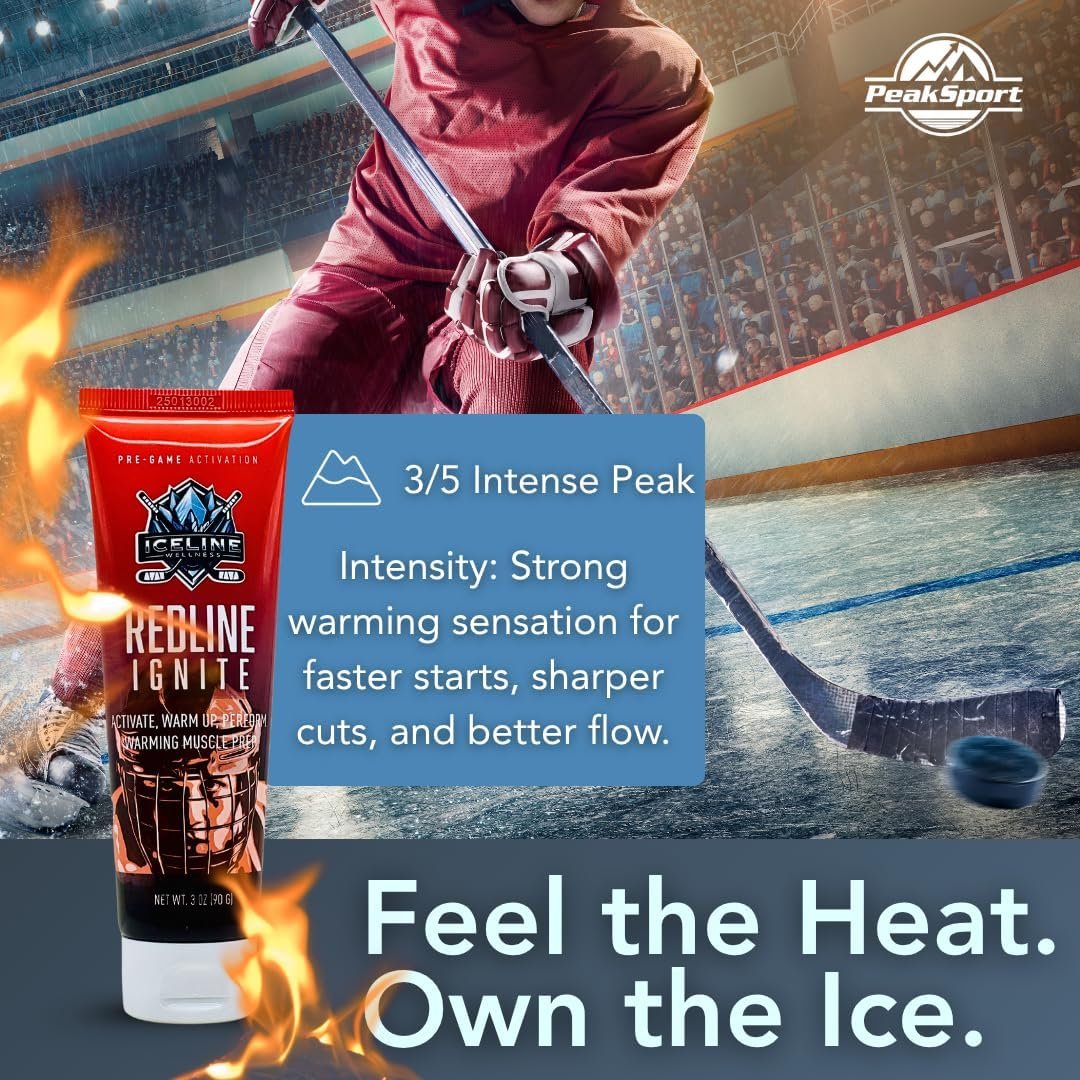 Redline Ignite – Pre-Game Activation Warming Cream for Athletes | Heat Formula to Loosen Muscles & Support Circulation | Hockey, Baseball, Training – Fast-Absorbing – 3 oz - Image 2