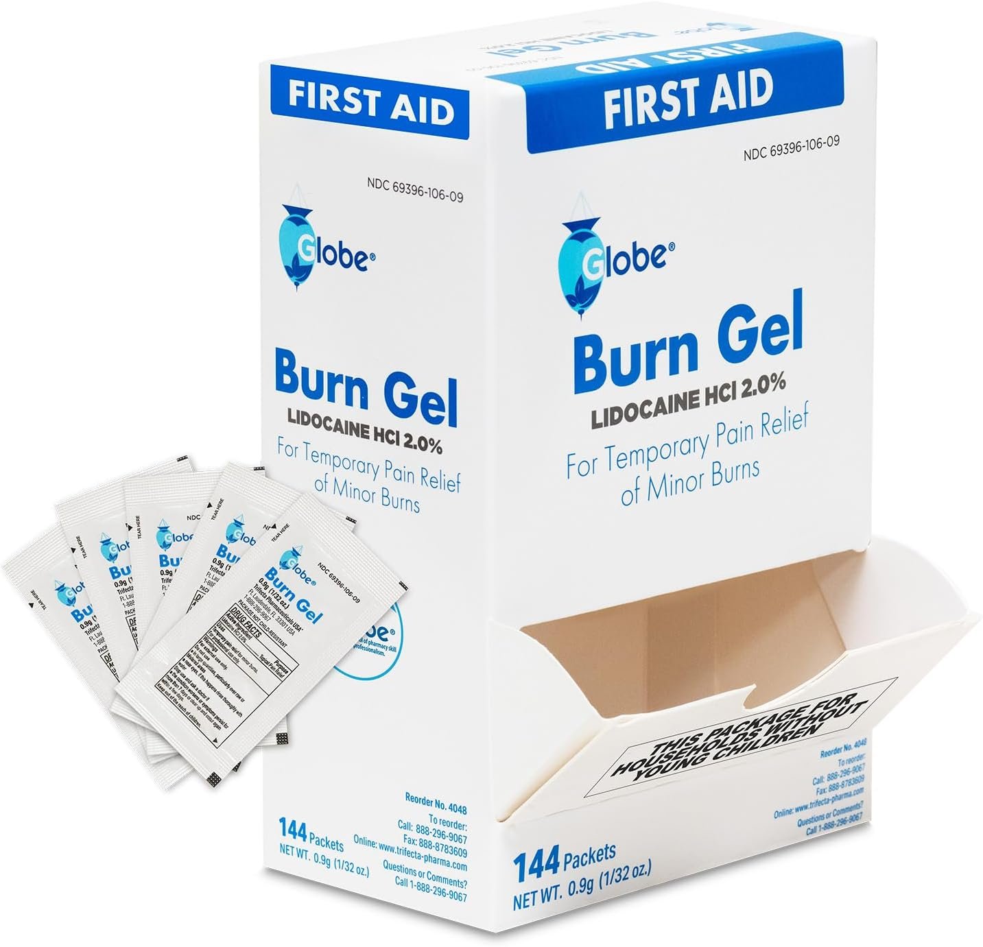 Globe First Aid Burn Gel With Aloe,...