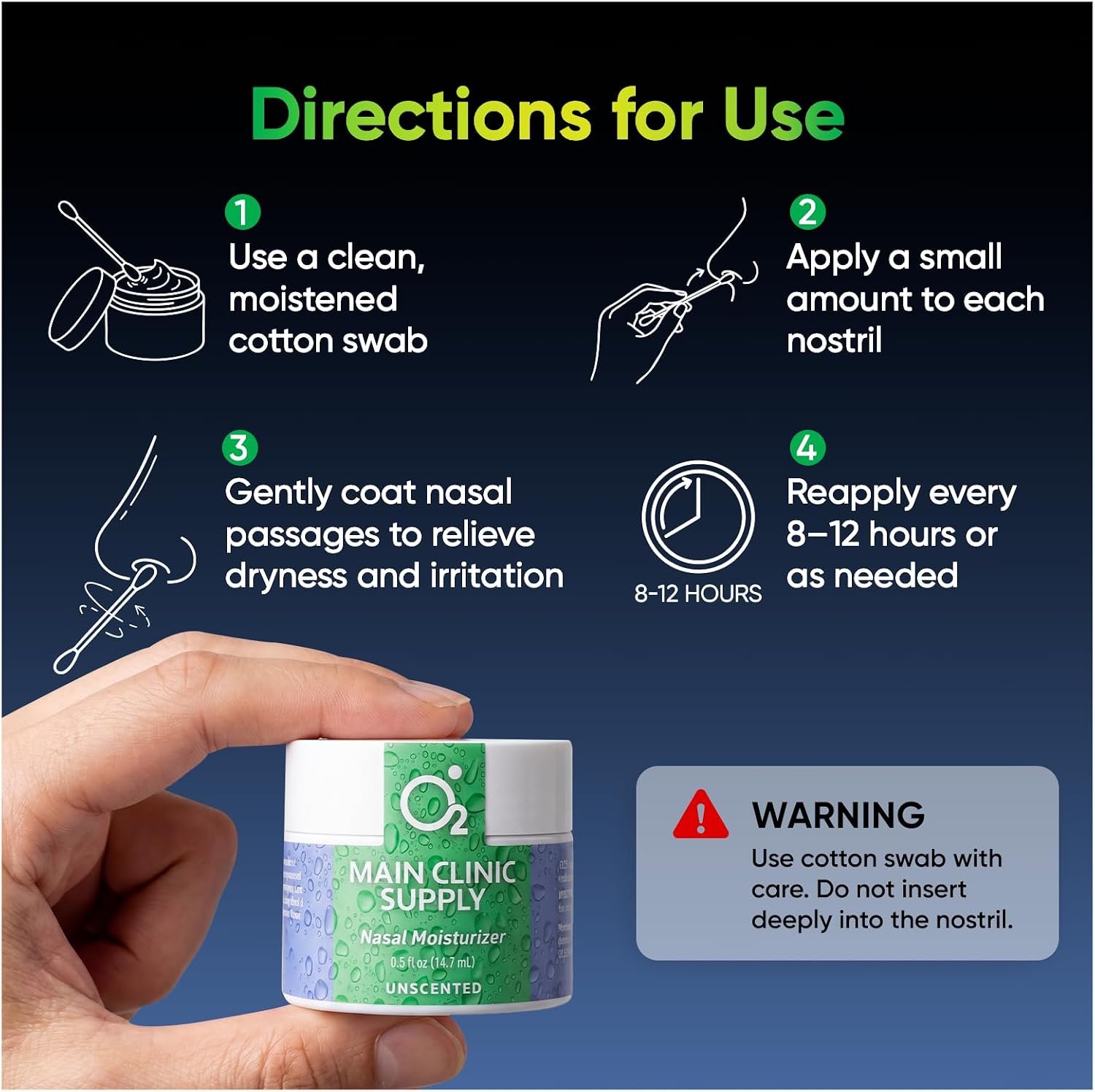 Main Clinic Supply Nasal Moisturizer Gel for Dry Nose Relief 1 Pack - Image 2