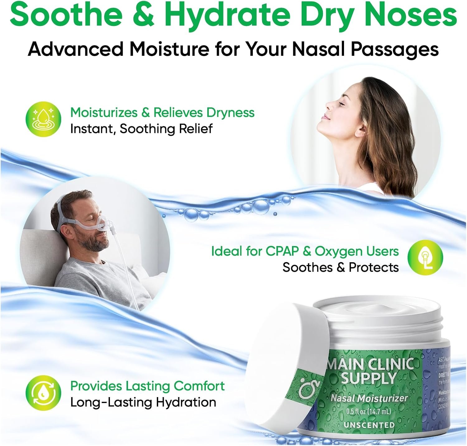 Main Clinic Supply Nasal Moisturizer Gel for Dry Nose Relief 1 Pack - Image 4