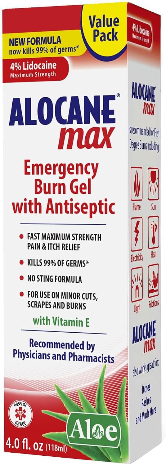 ALOCANE Max Burn Gel, Antiseptic an...