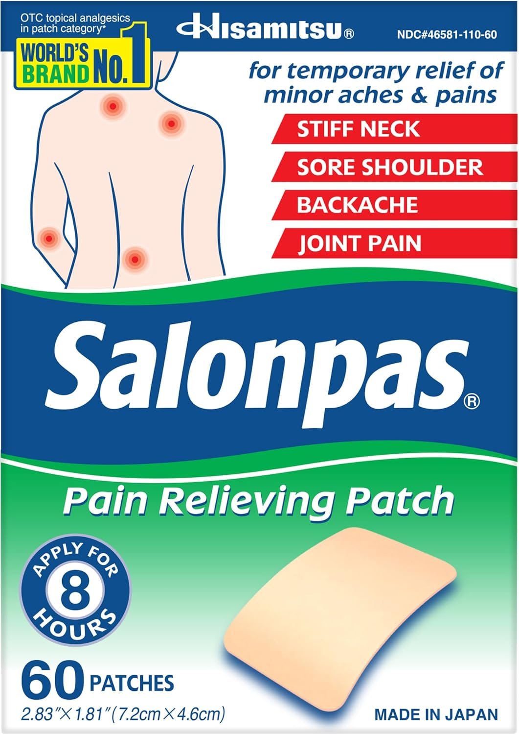 Salonpas Pain Relieving Patch, 60 C...