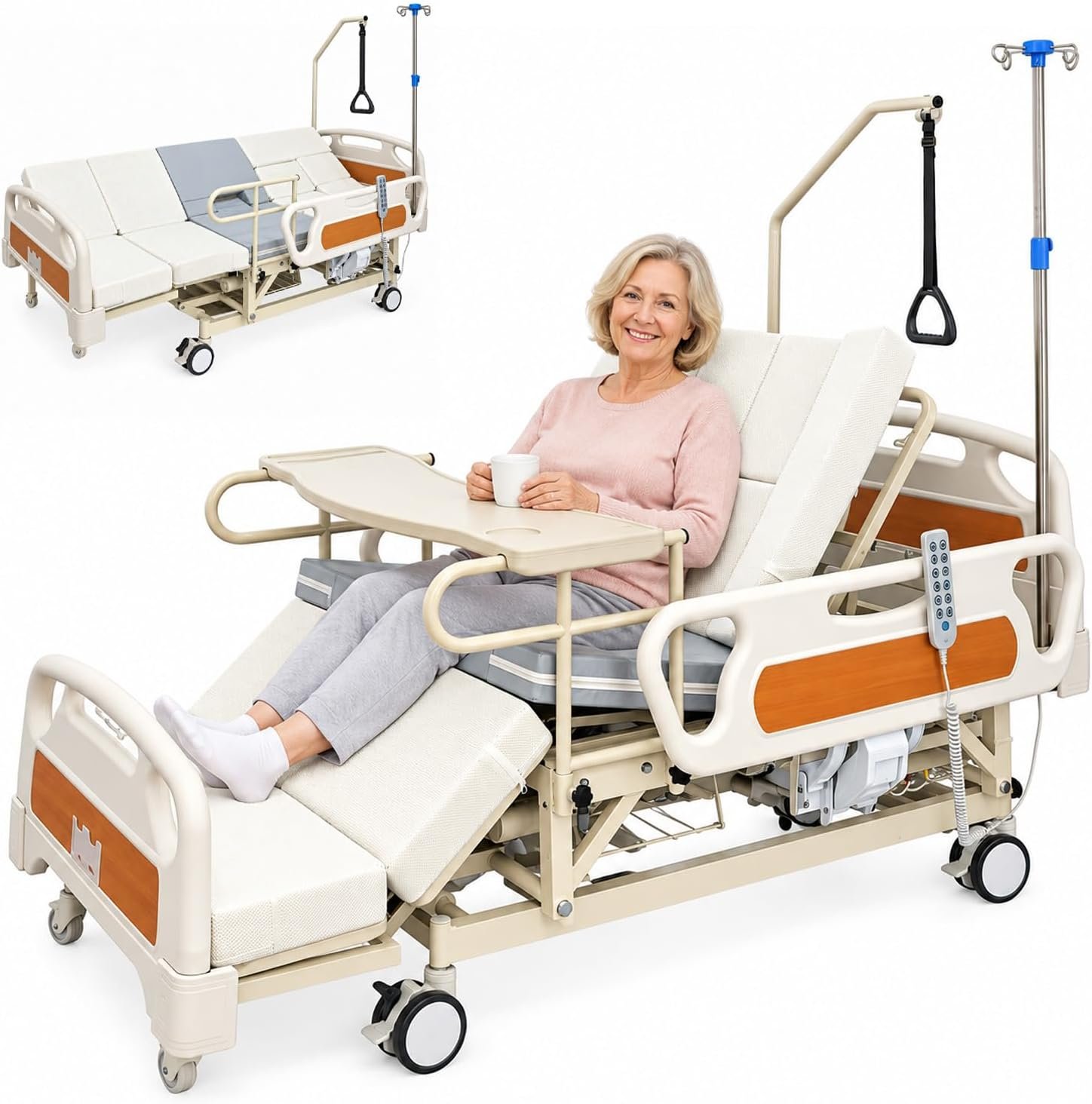 10-in-1 Full Electric Hospital Bed ...