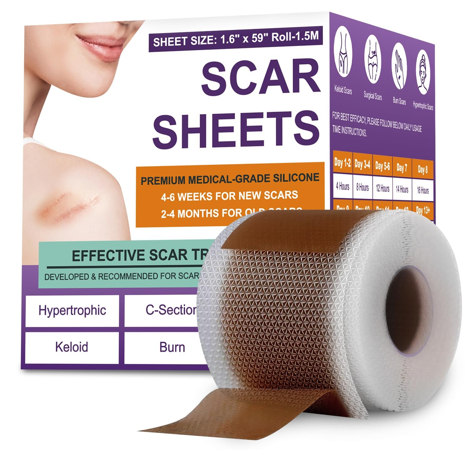 Silicone Scar Sheets, Medical Grade...