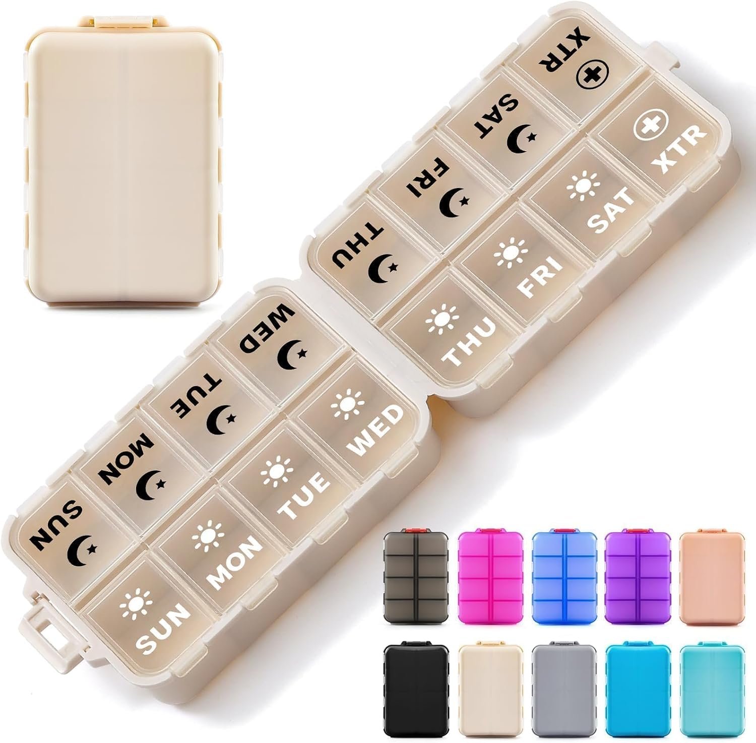 Foldable Portable 7 Day Pill Organi...