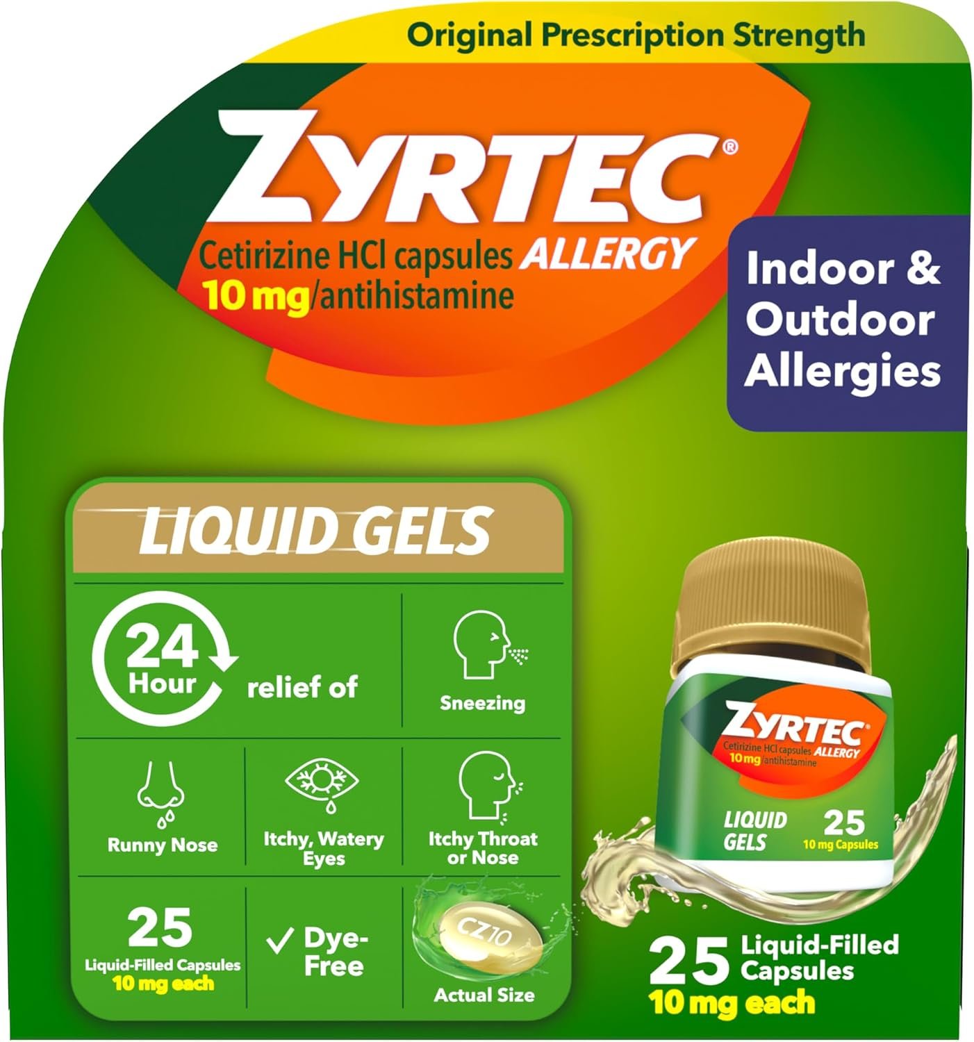 Zyrtec 24-Hour Allergy Relief Liqui...