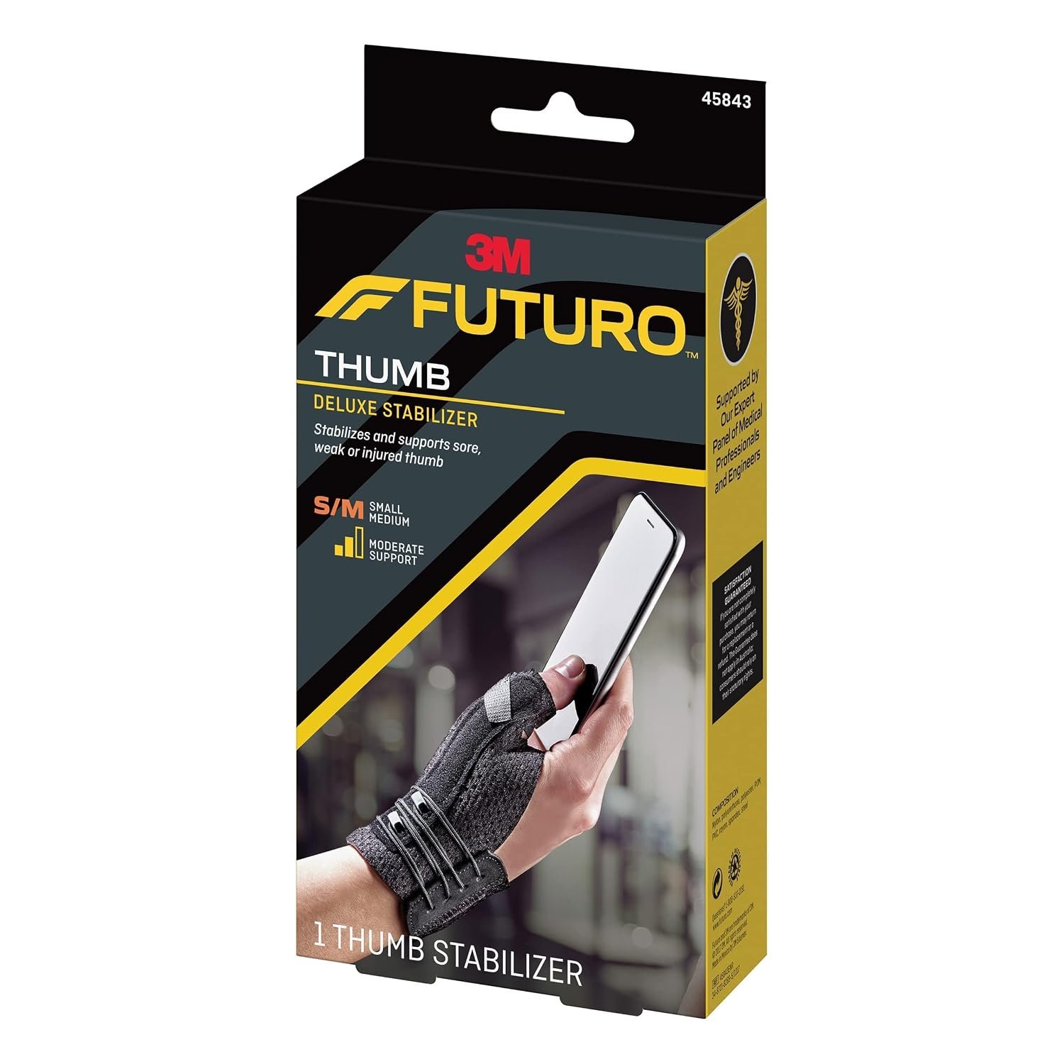 Futuro Deluxe Thumb Stabilizer, Left or Right Hand, Small/Medium Size, Adjustable, Stabilizes and Supports Sore, Weak or Injured Thumb, Soft and Breathable Materials Enhance Comfort, 1 Piece - Image 8