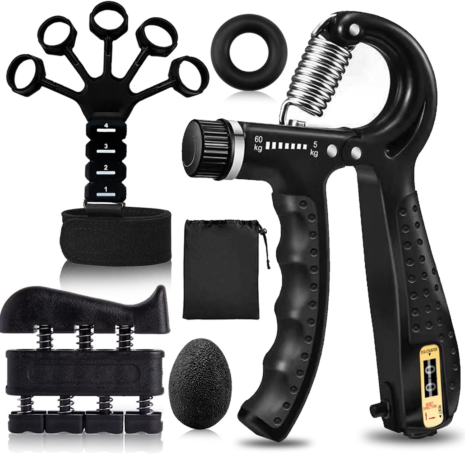 Hand Grip Strengthener Kit 5 Pack A...