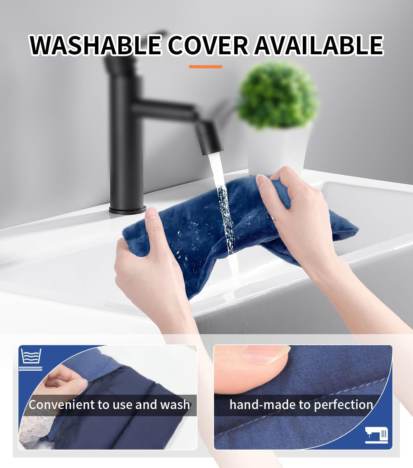 Microwavable Heating Pad with Washable Cover 13x7 Inch Flaxseed Microwave Hot Pack, Lavender Scent, Moist Warm Compress for Relaxation, Non-Electric & Portable - Image 5