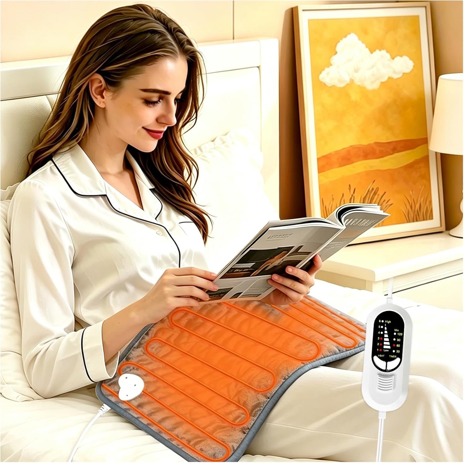 Electric Heating pad with 6 Heat Se...