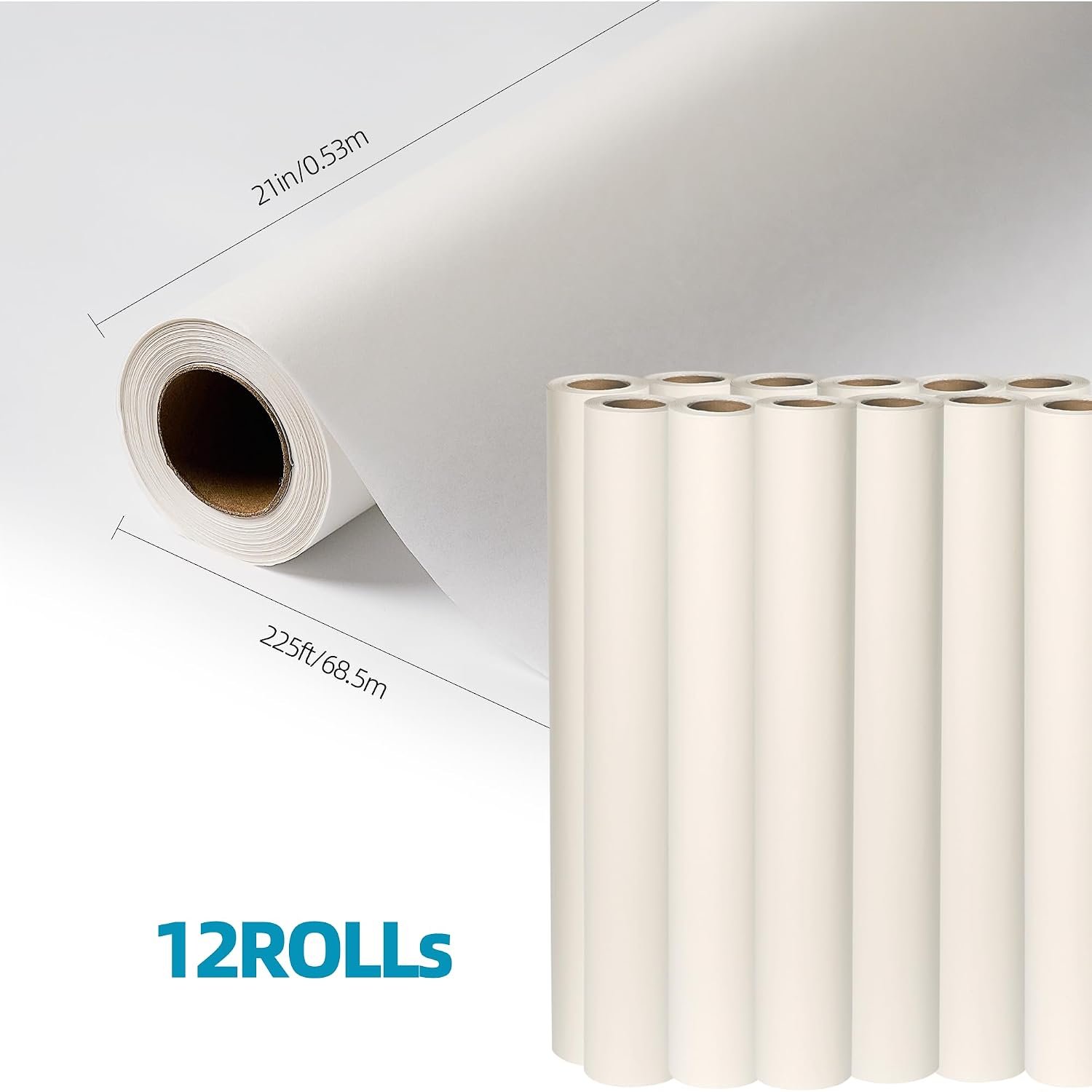 Jointown Exam Table Paper - New Upgrade Barrier Protection, 21" x 225ft, Smooth White Case of 12 Rolls - Hygienic, Disposable, and Reliable Medical Table Paper Supplies - Image 3