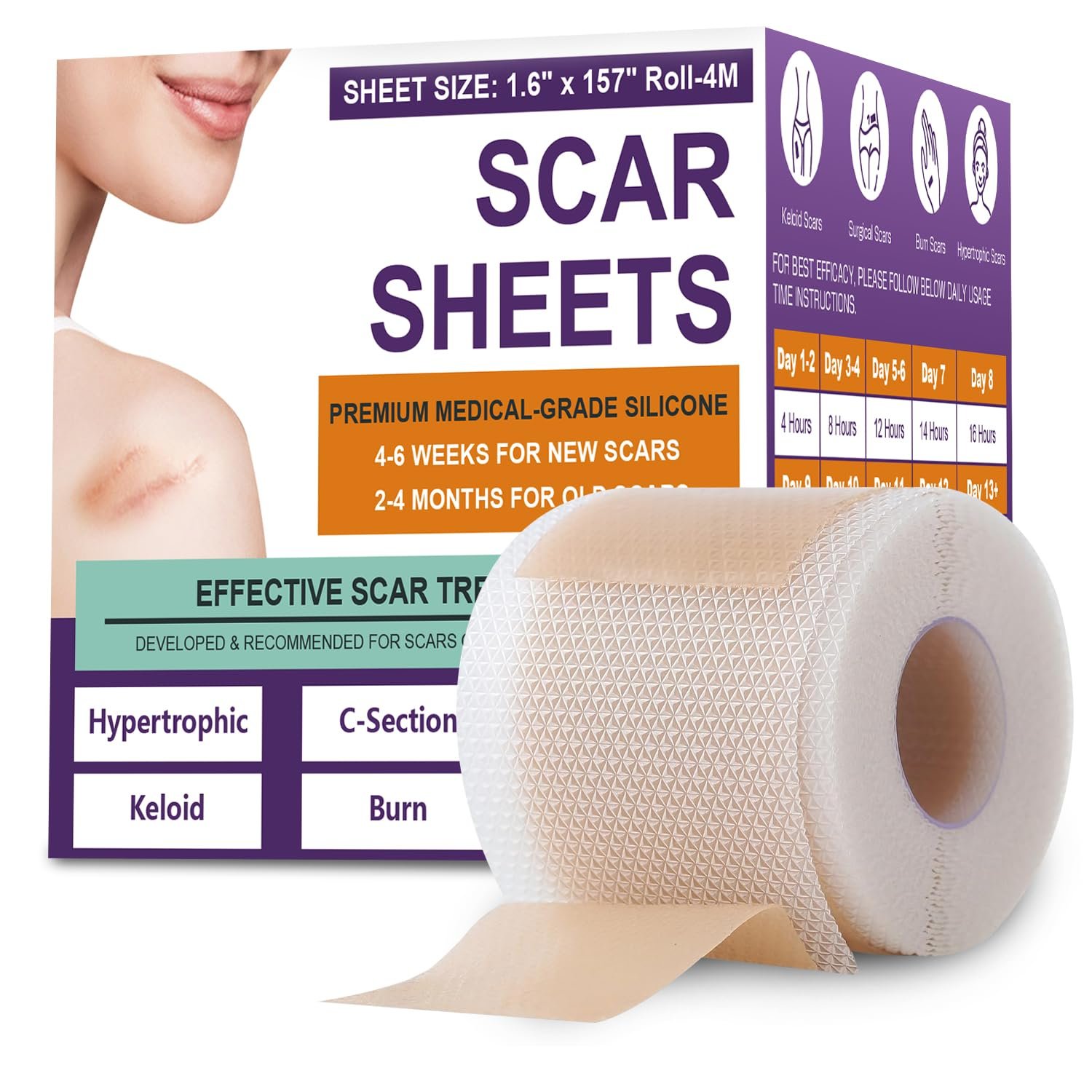 Silicone Scar Sheets, Medical Grade...