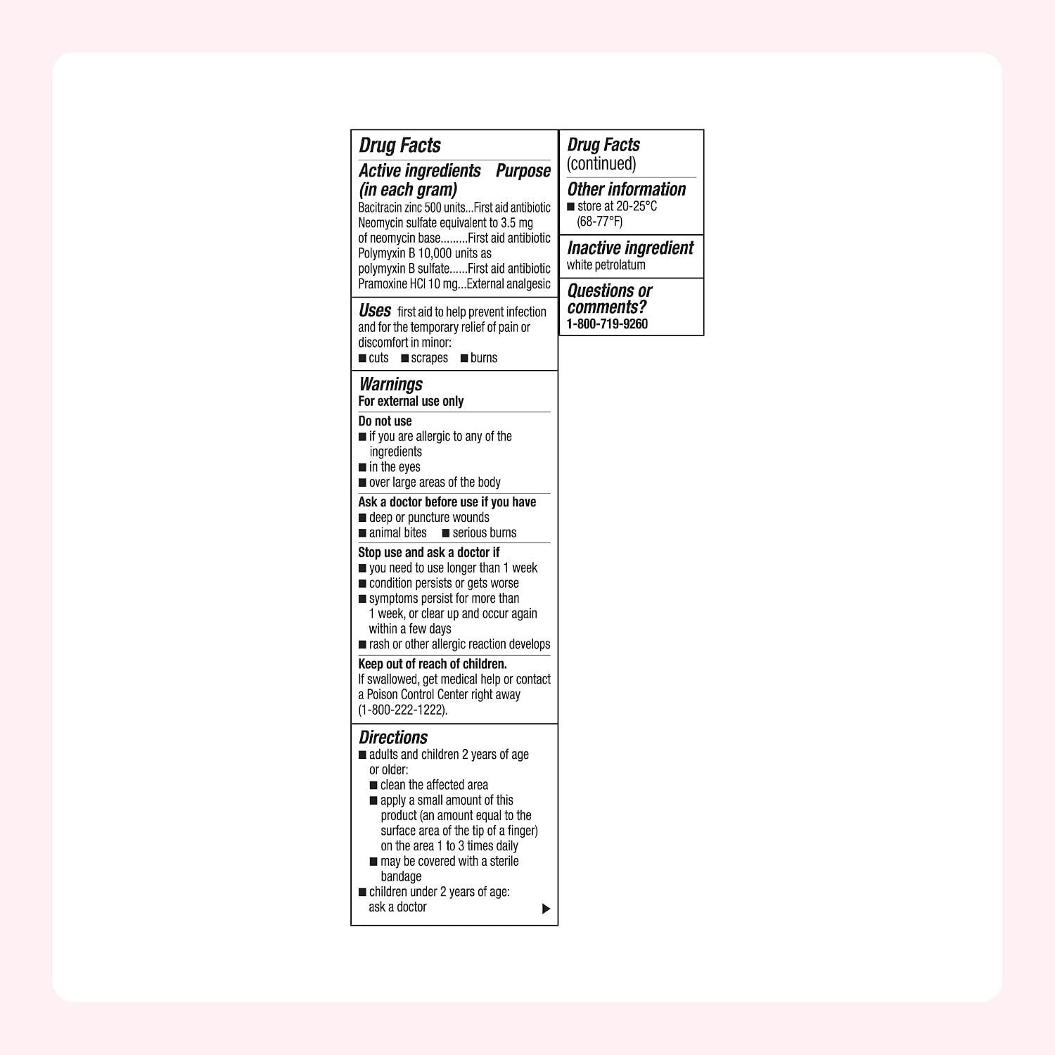 Amazon Basics First Aid Antibiotic Burn Relief, Maximum Strength Triple Antibiotic Ointment, 1 ounce (pack of 1) (Previously Amazon Basic Care) - Image 6