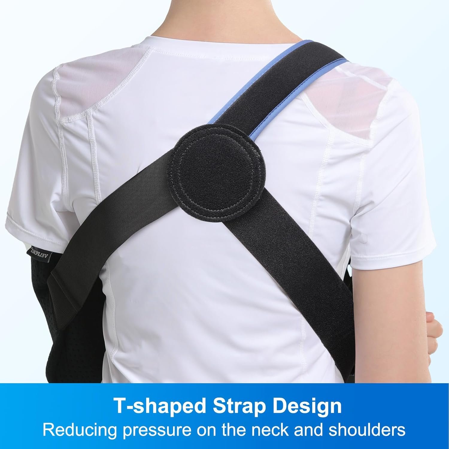 Velpeau Medical Arm Sling Shoulder Immobilizer for Women and Men, Black L - Image 4