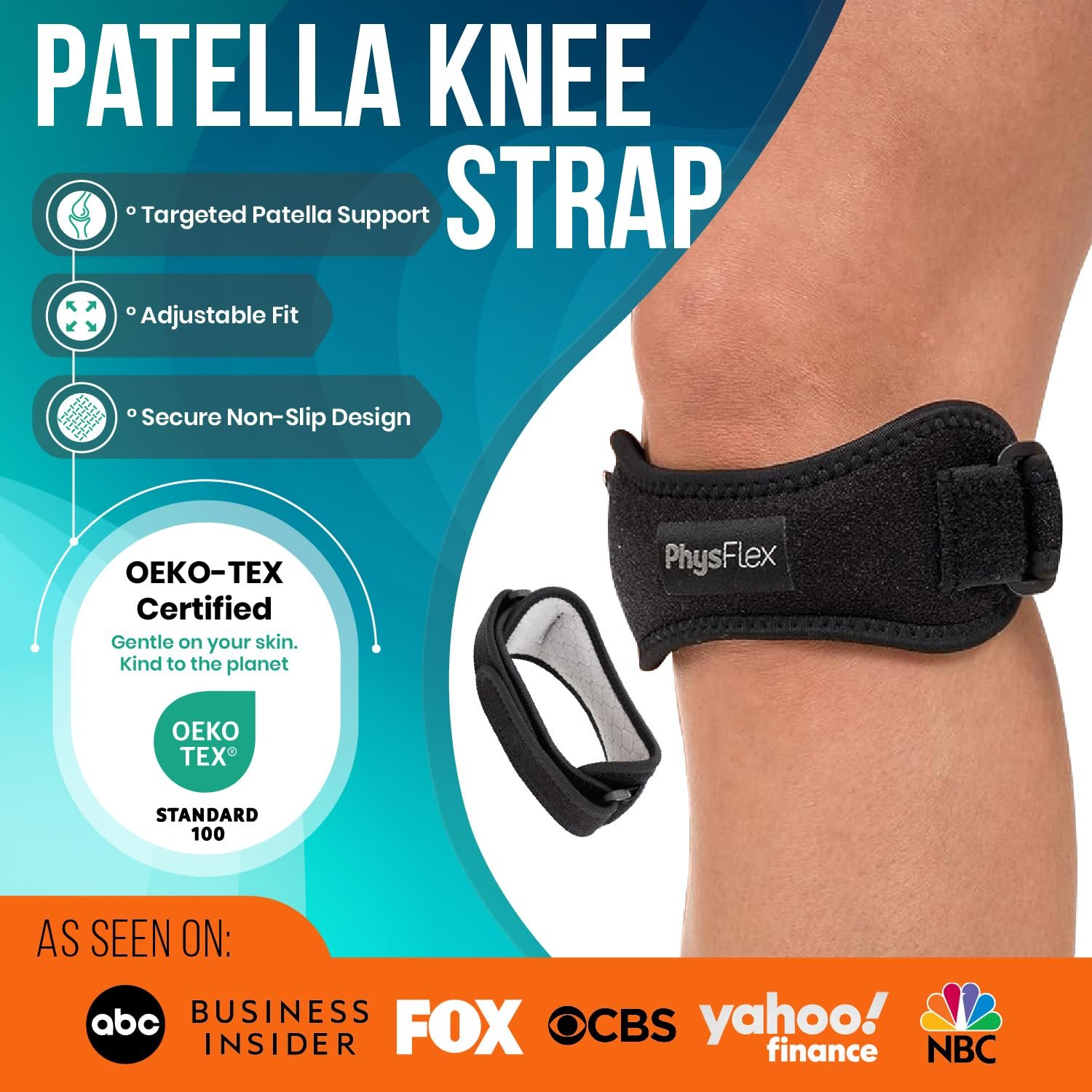 2 Pack Patellar Tendon Support Strap, Knee Brace, Knee Support, Pain Relief - Image 2