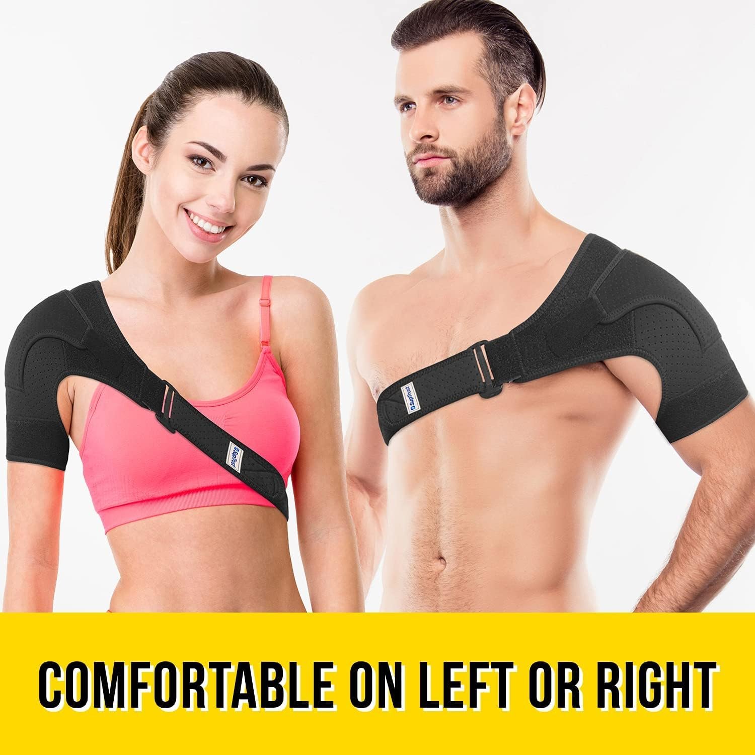 Suptrust Shoulder Brace for Men & Women: Adjustable Shoulder Wrap for Pain Relief, AC Joint, Torn Rotator Cuff, Injuries & Tendonitis - One Size Regular - Image 7
