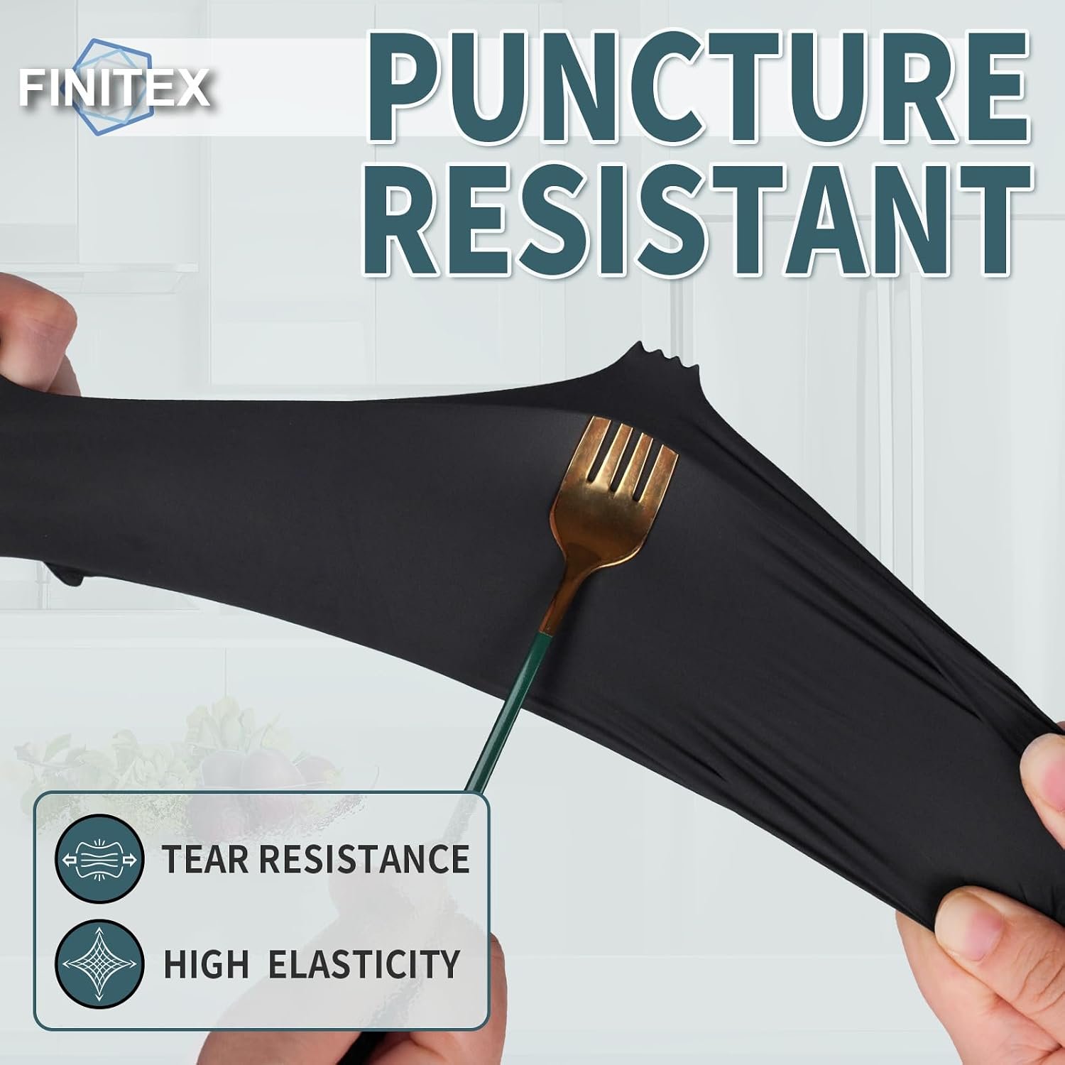 FINITEX Black Nitrile Disposable Gloves 5mil Medical Exam 100PCS,M - Image 5
