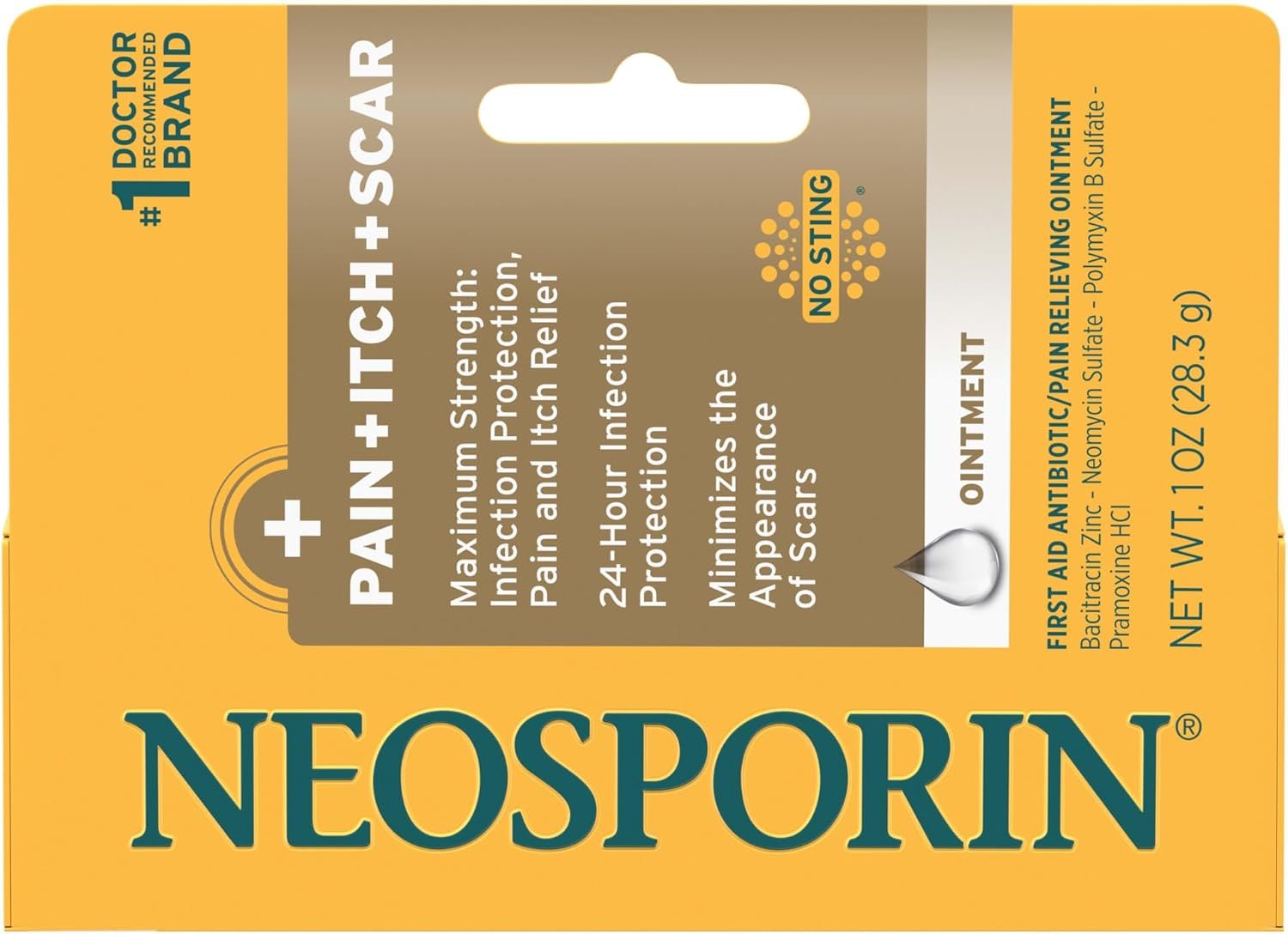 Neosporin + Pain, Itch & Scar Triple Antibiotic Ointment, 1 oz - Image 7