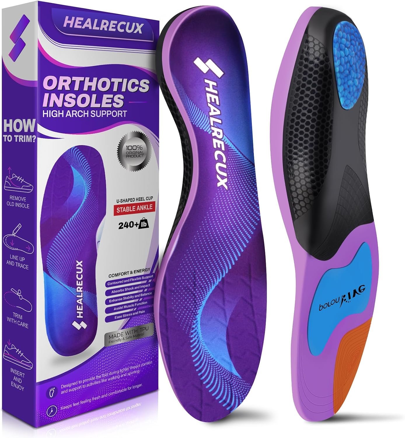 Healrecux Plantar Fasciitis Insoles...