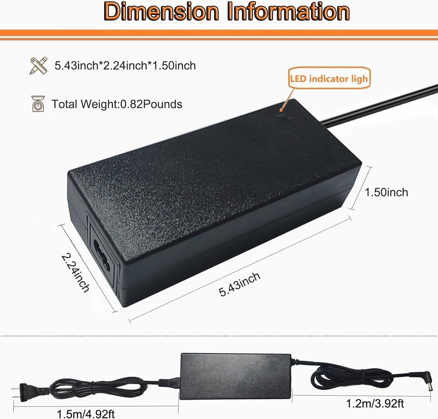 HUZUM Charger for Inogen One G1 G2 G3 G4 G5 Concentrator BA-301 BA-302 BA-303 BA-107 BA-106 BA-207 BA-503 BA-401 BA-403 BA-307 BA-306 Oxygen Concentrator Power Adapter Cord - Image 4
