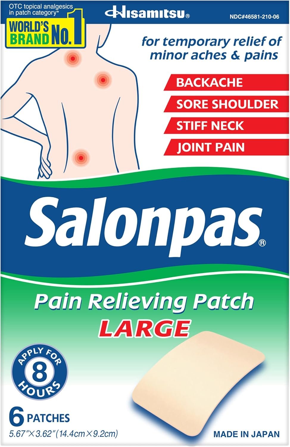 Salonpas Pain Relieving Patch, Larg...