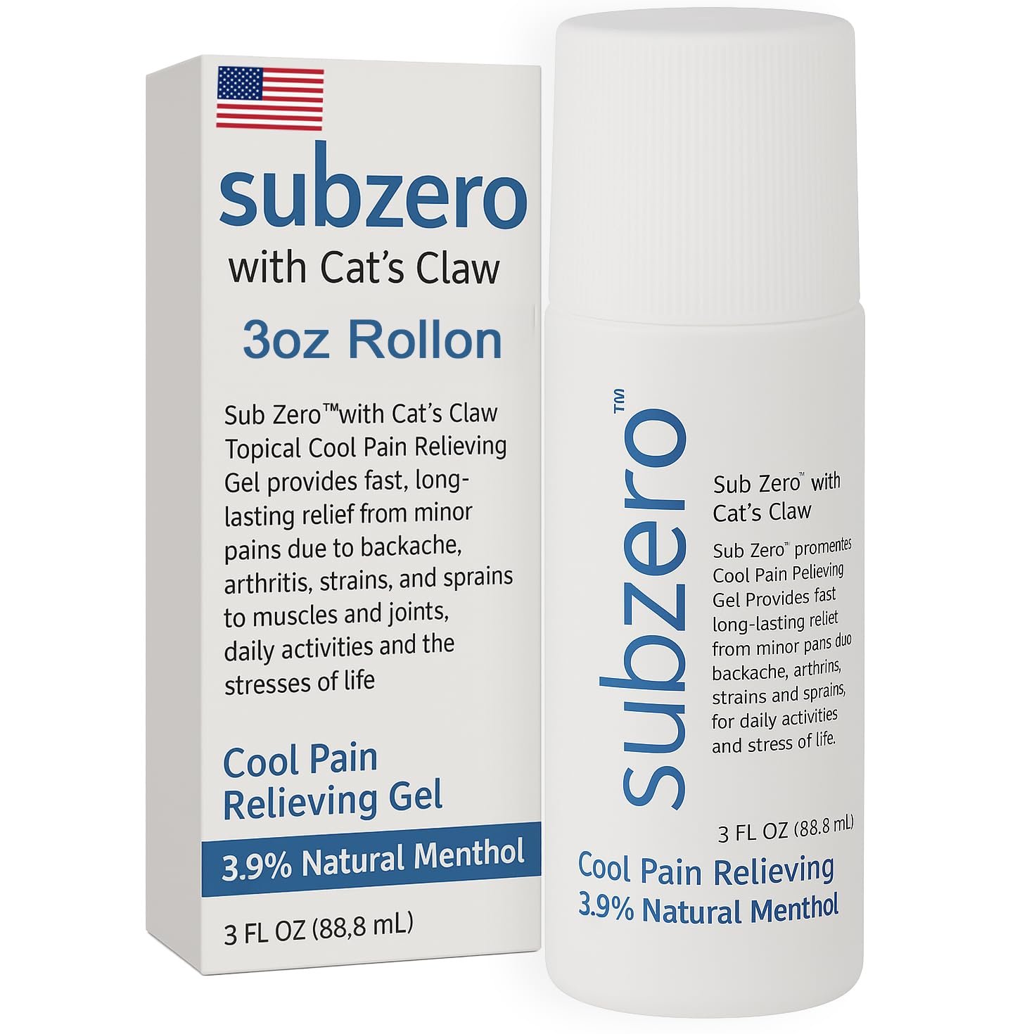 Sub Zero Cooling Pain Relief Gel, 3...
