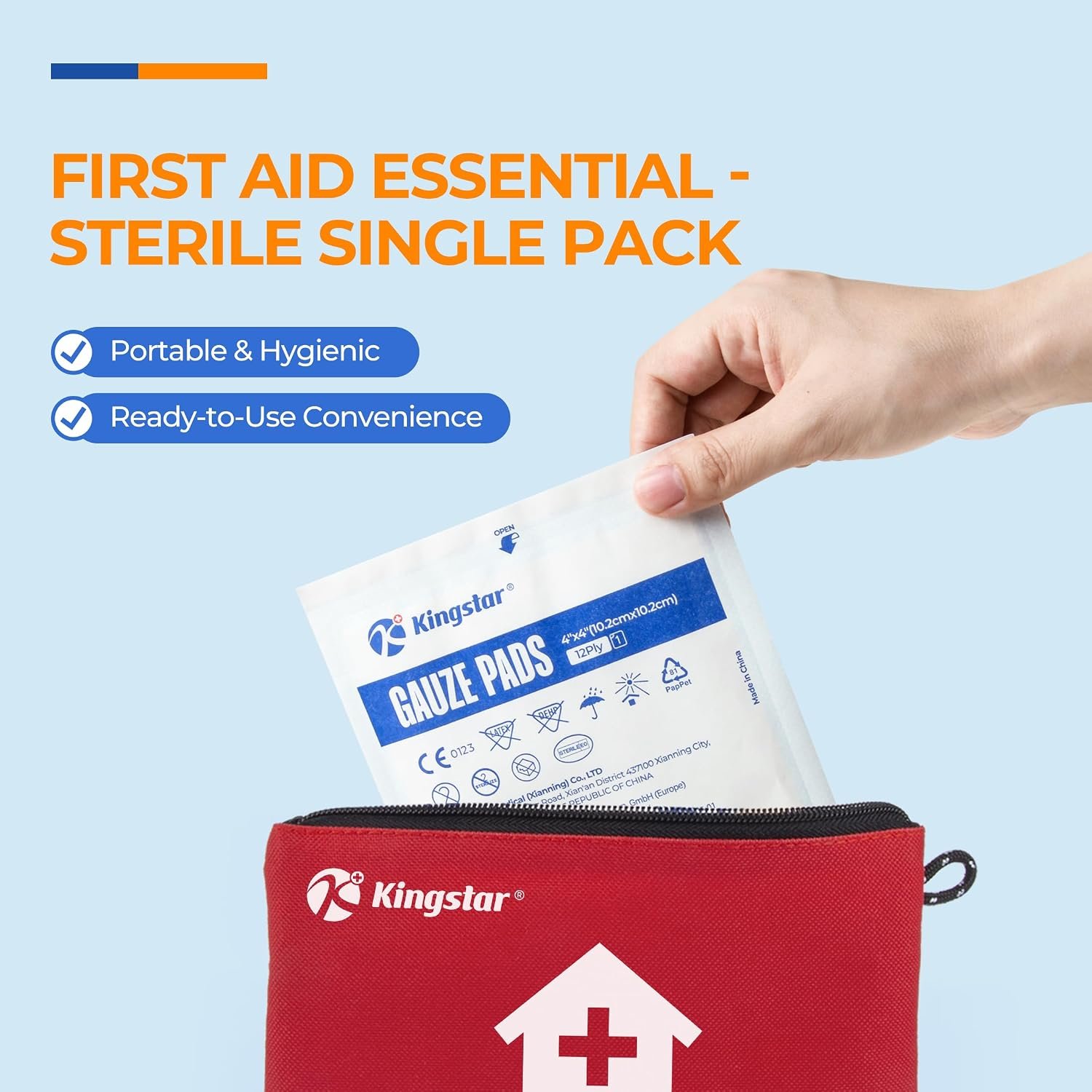 200 Pack Sterile Gauze Pads 4x4 Inch 12-Ply, 100% Cotton Large Gauze Sponges for Wound Care, Highly Absorbent Bulk Hospital-Grade First Aid & Surgical Dressing - Image 5