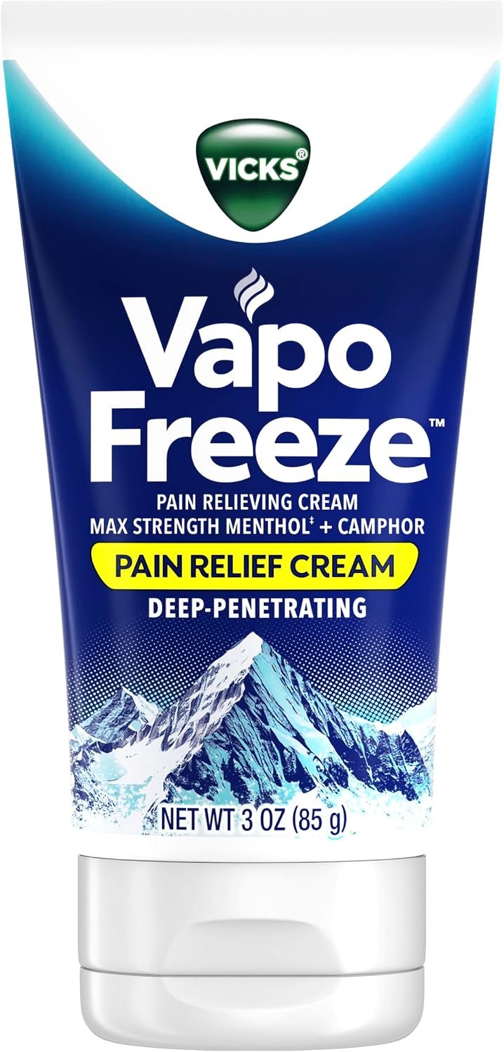 Vicks VapoFreeze Topical Pain Cream 3.0oz, Maximum Strength Menthol+ for Muscle Pain Relief, Joint Pain Relief, Knee Pain Relief, Back Pain Relief, Cream for Pain Relief, Topical Pain Relief - Image 11