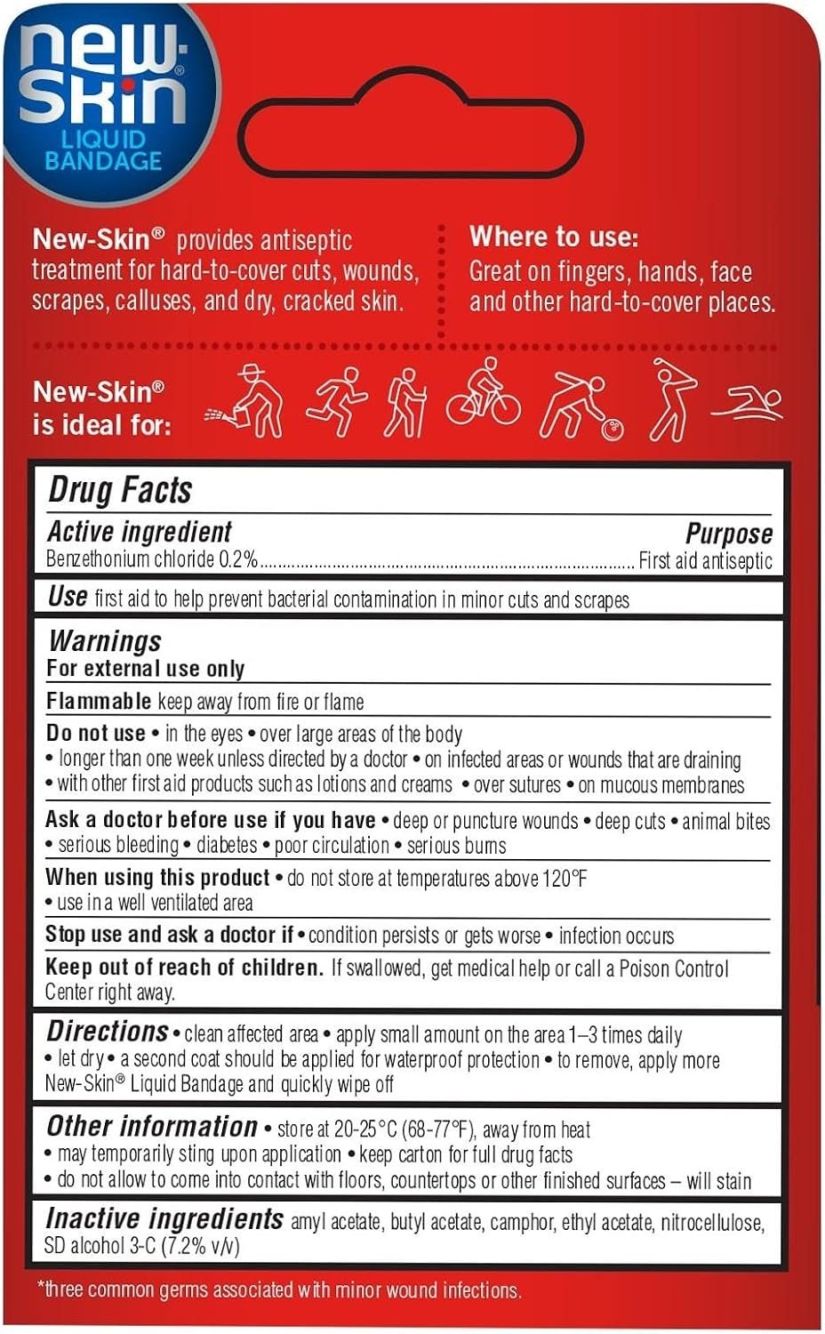 NEW-SKIN Liquid Bandage, Waterproof for Scrapes and Minor Cuts, 1 Ounce (Pack of 2) - Image 11