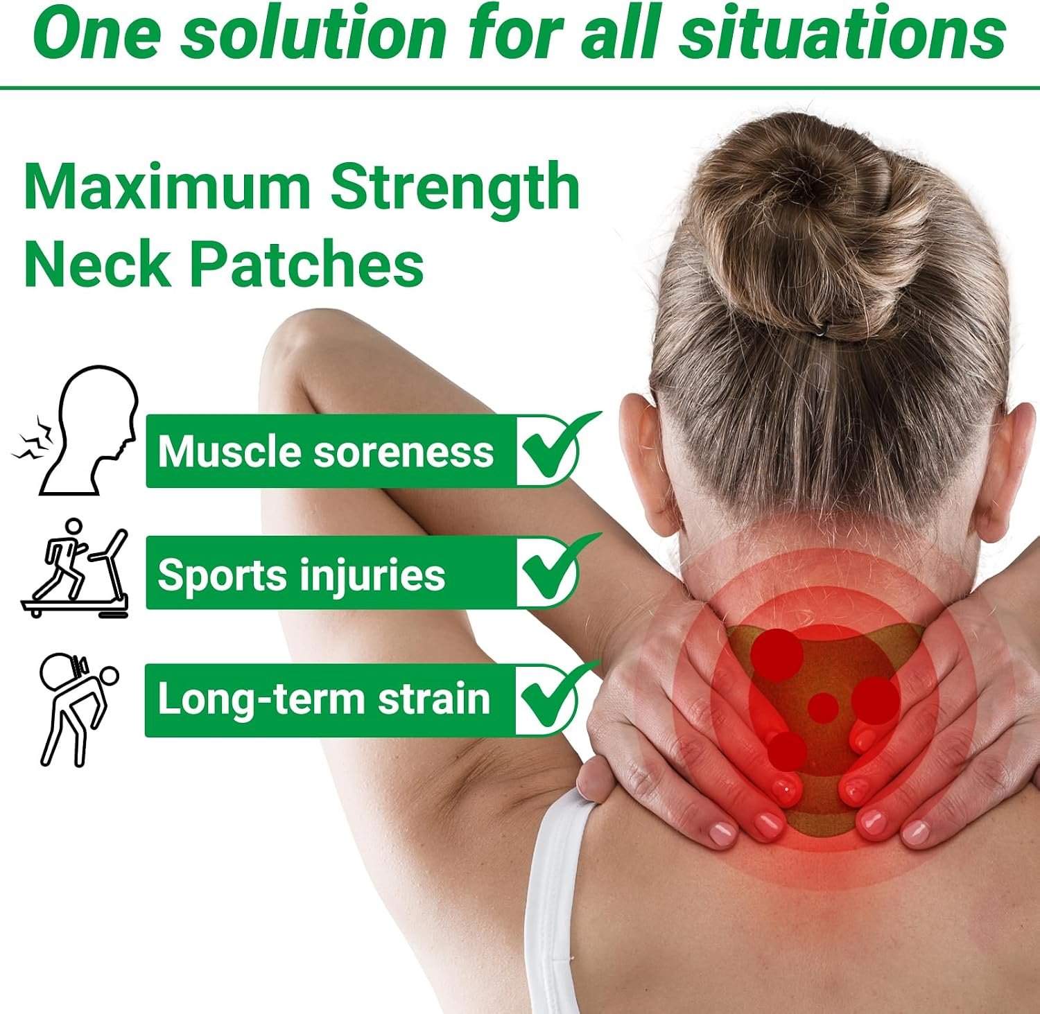 Neck Patches - 24 Count Warming Herbal Plaster Maximum Strength Heat Patches, 8 Hours Deep Heating Extra Strength Joint Soreness Soothing Patch for Neck, Knee, Back, Shoulder - Image 2