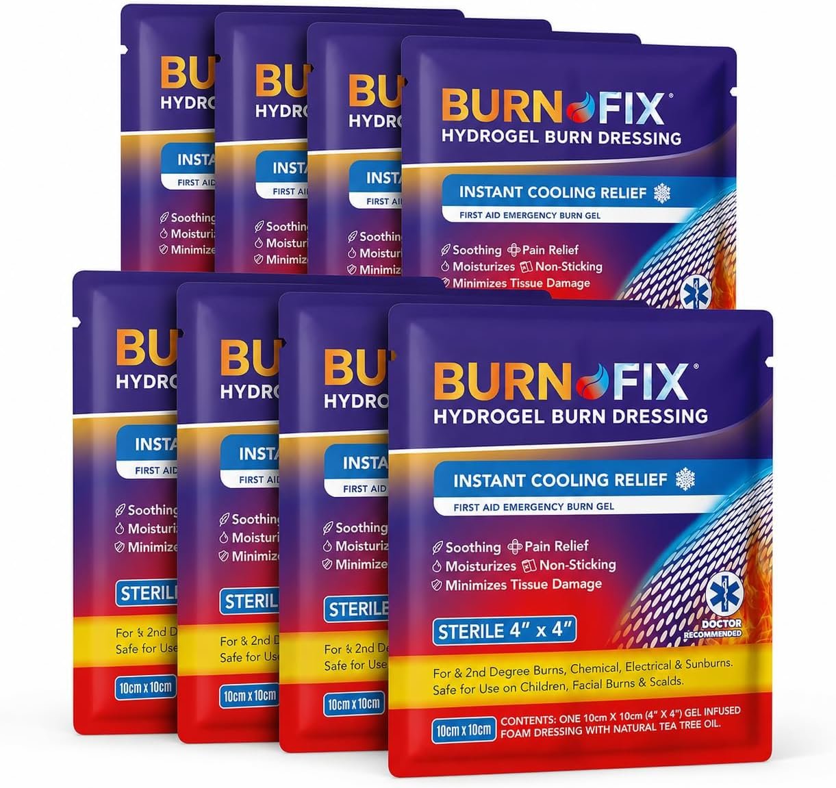 BurnFix® Burn Gel Dressing, 8 Pack...