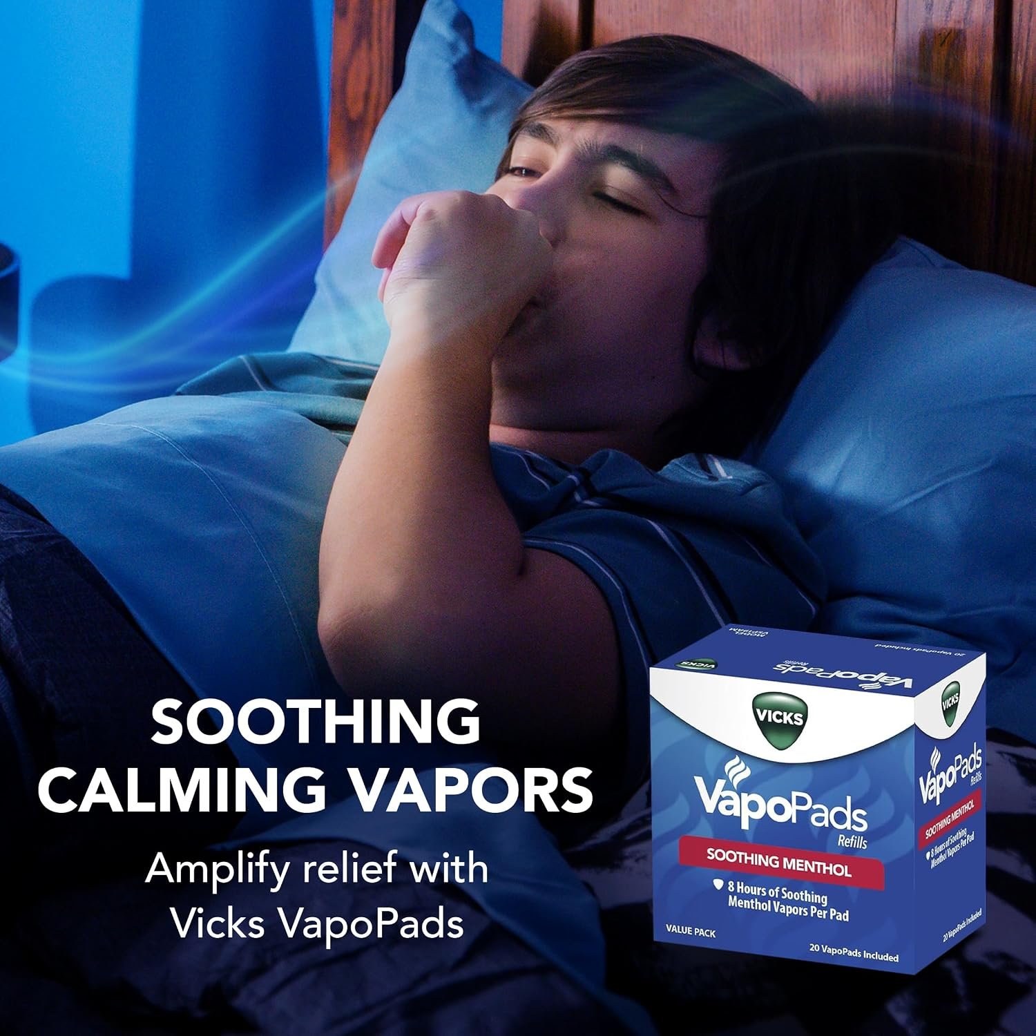 Vicks Sinus InhalerNon-Medicated Steam Inhaler for Sinus Relief, Allergies, Congestion, Vocal Steamer, Works with VapoPads (1 Included) + Vicks VapoPads Original Menthol Scent Refill Pads, 20-Pack - Image 4